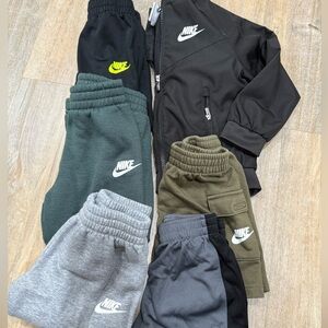 Nike Toddler Bundle Pants Shorts & Jacket - Black, Gray, Green, Olive 3-4T